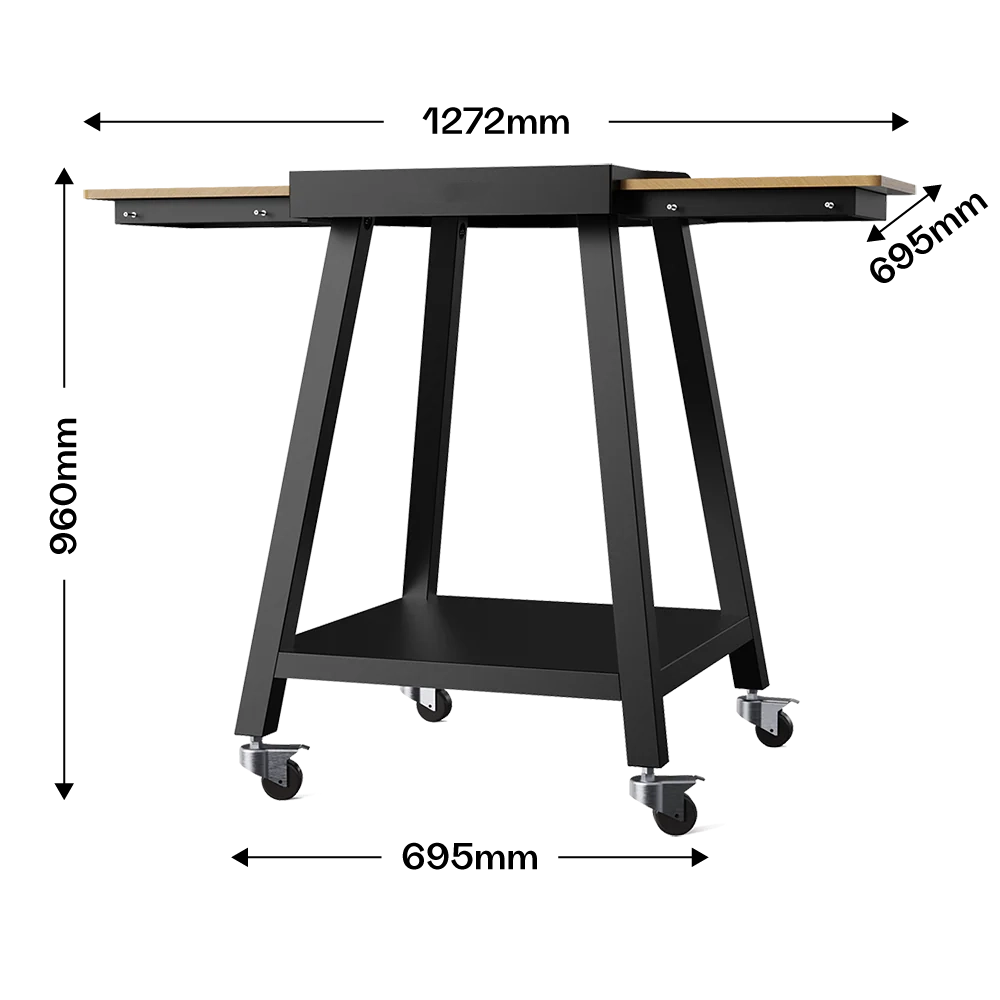 Delivita Origin and Flow Pizza Oven Stand With Side Tables