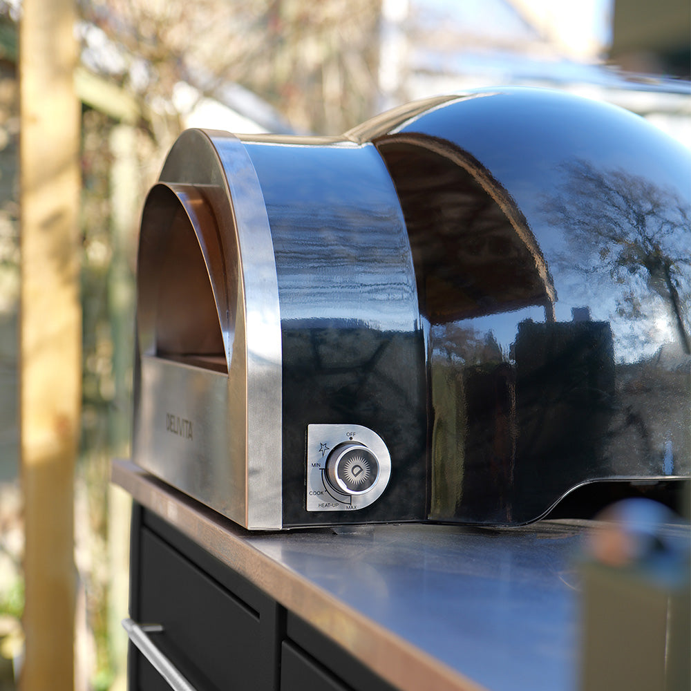 Delivita Flow Dual Fuel Pizza Oven - Very Black