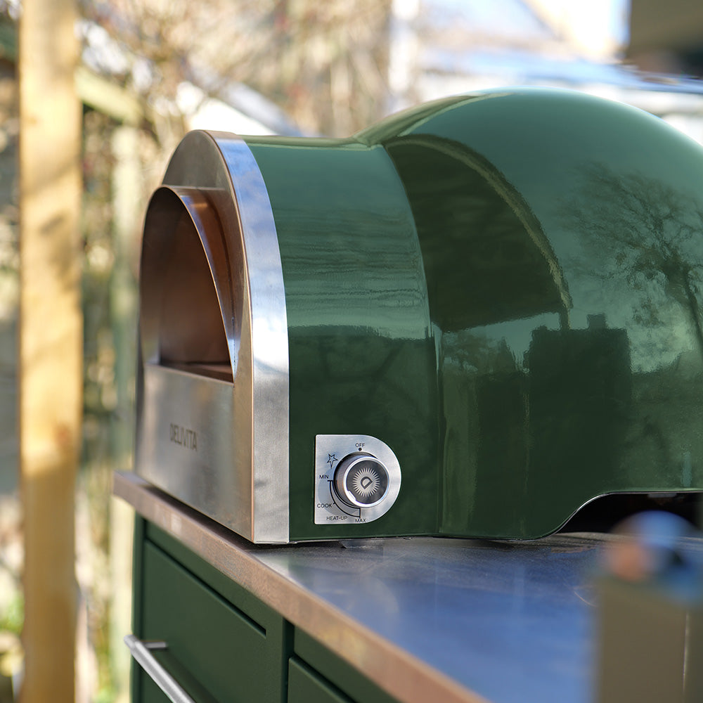 Delivita Flow Dual Fuel Pizza Oven - British Racing Green
