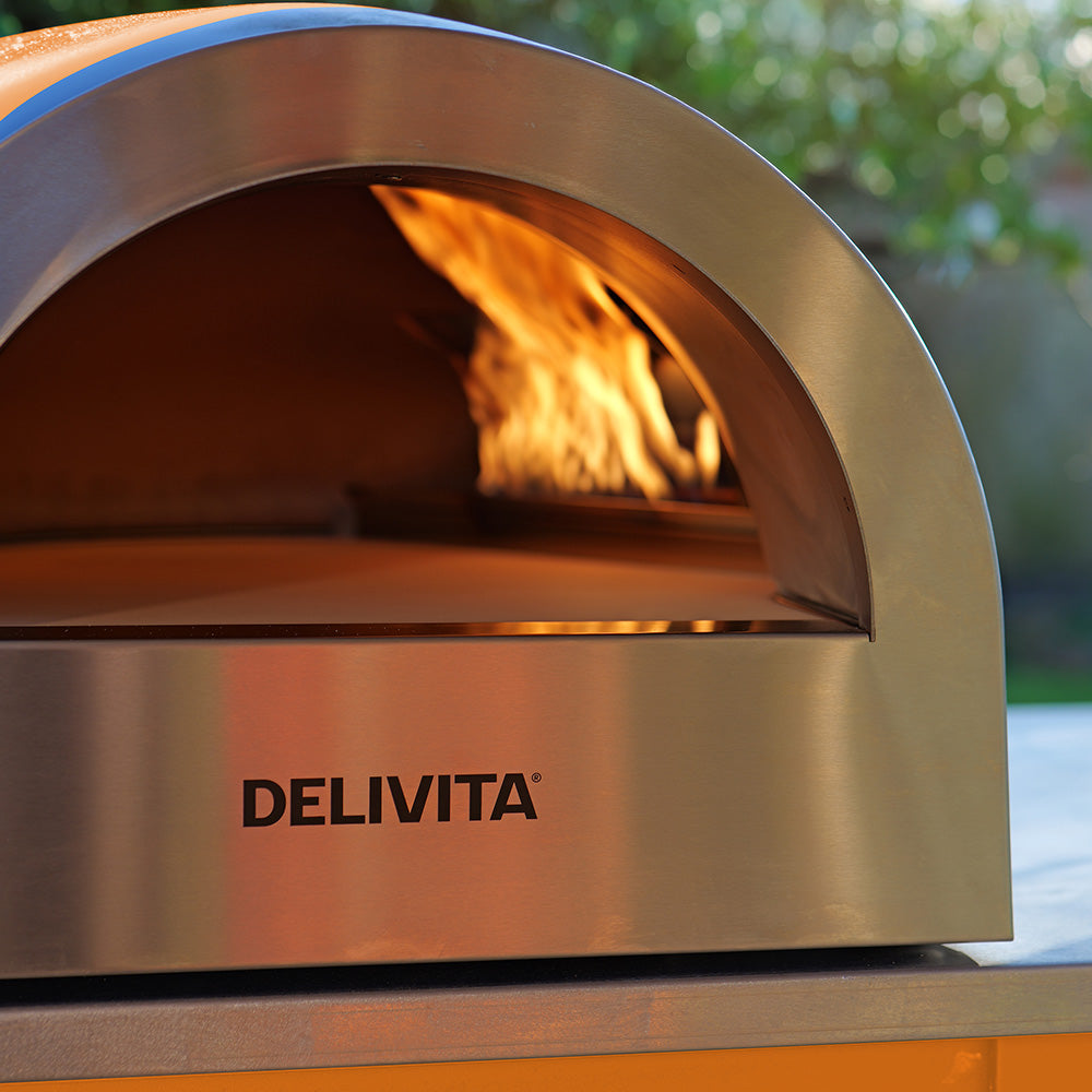 Delivita Flow Dual Fuel Pizza Oven - Orange Blaze