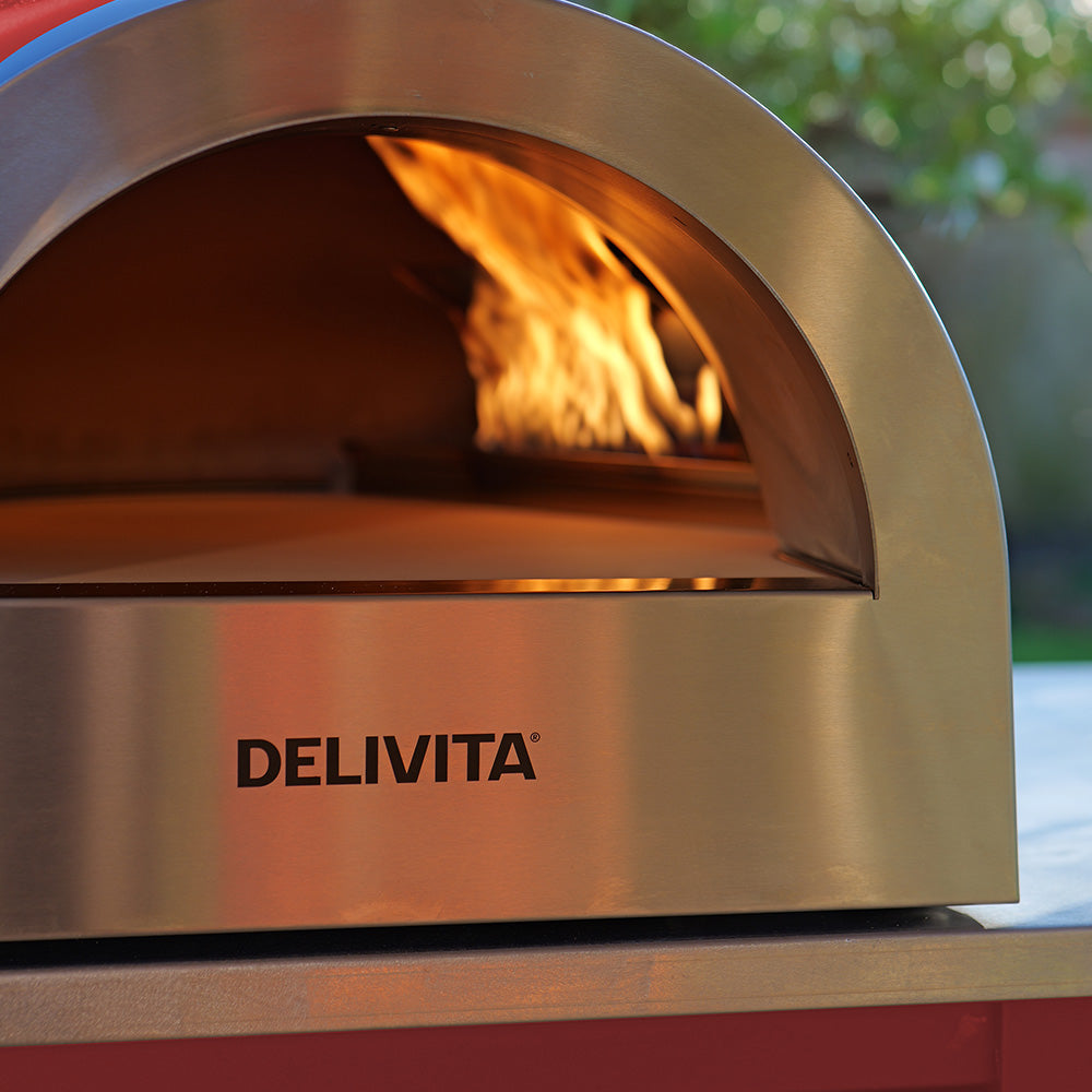Delivita Flow Dual Fuel Pizza Oven - Chilli Red
