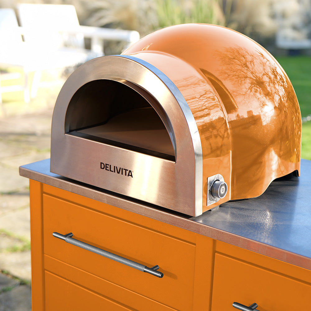 Delivita Flow Dual Fuel Pizza Oven - Orange Blaze