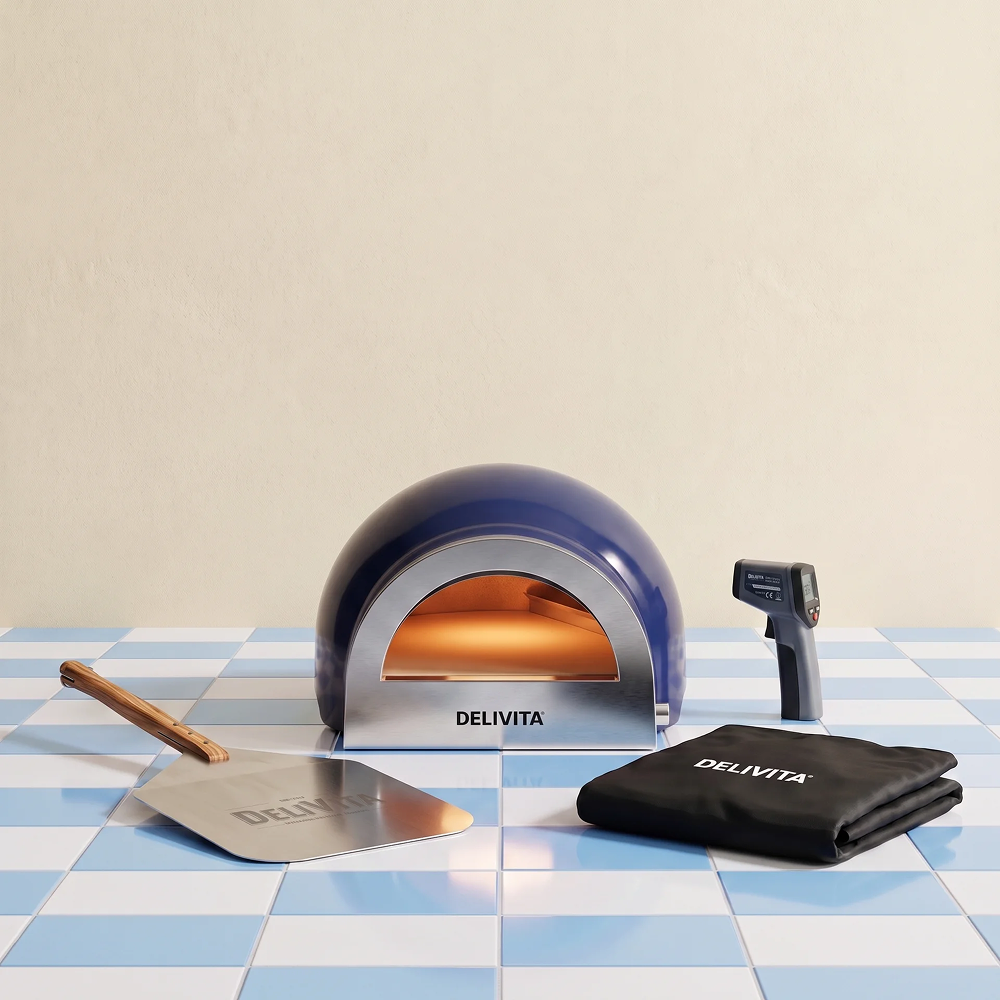 Delivita Flow Dual Fuel Pizza Oven - Royal Blue