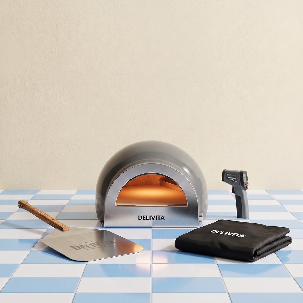 Delivita Flow Dual Fuel Pizza Oven - Hale Grey