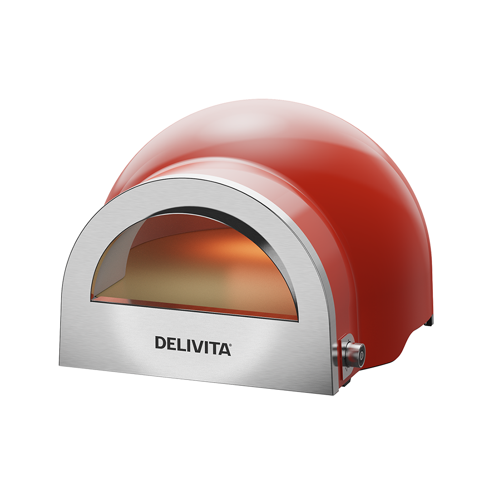 Delivita Flow Dual Fuel Pizza Oven - Chilli Red