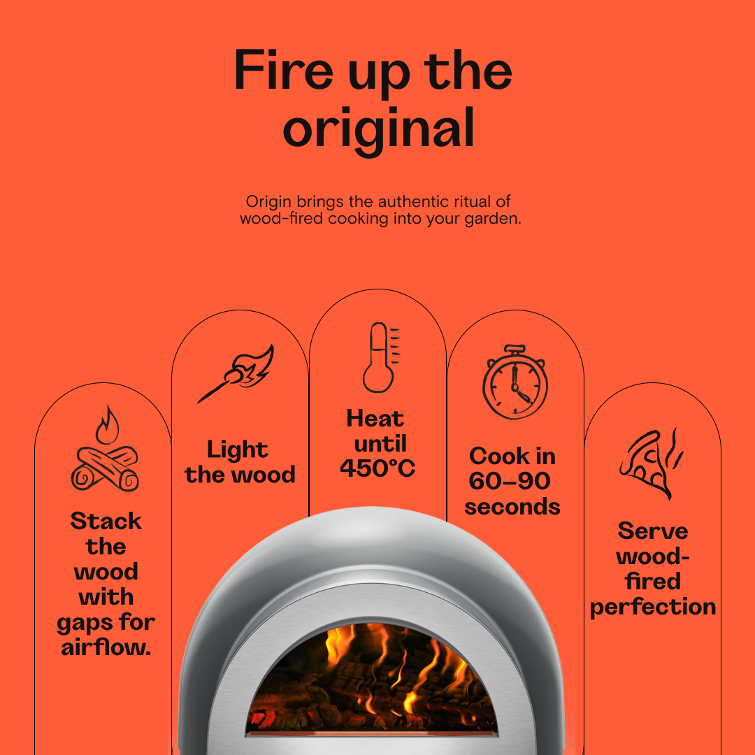 Delivita Origin Wood-Fired Pizza Oven - Hale Grey