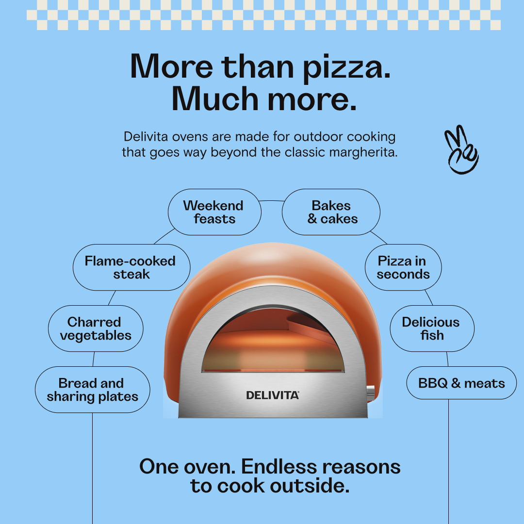 Delivita Flow Dual Fuel Pizza Oven - British Racing Green