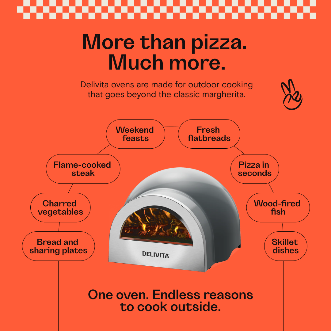 Delivita Origin Wood-Fired Pizza Oven - Hale Grey