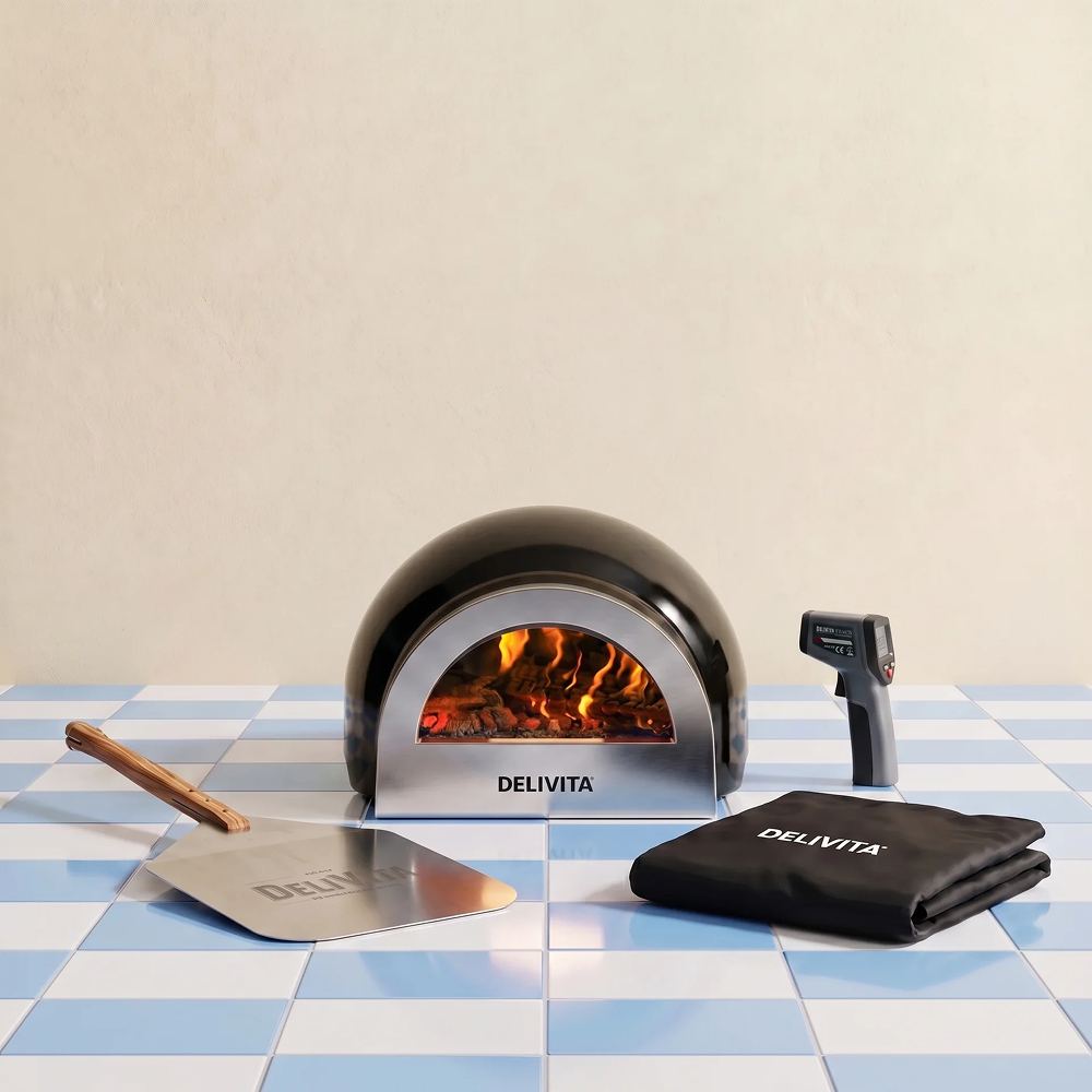 Delivita Origin Wood-Fired Pizza Oven - Very Black