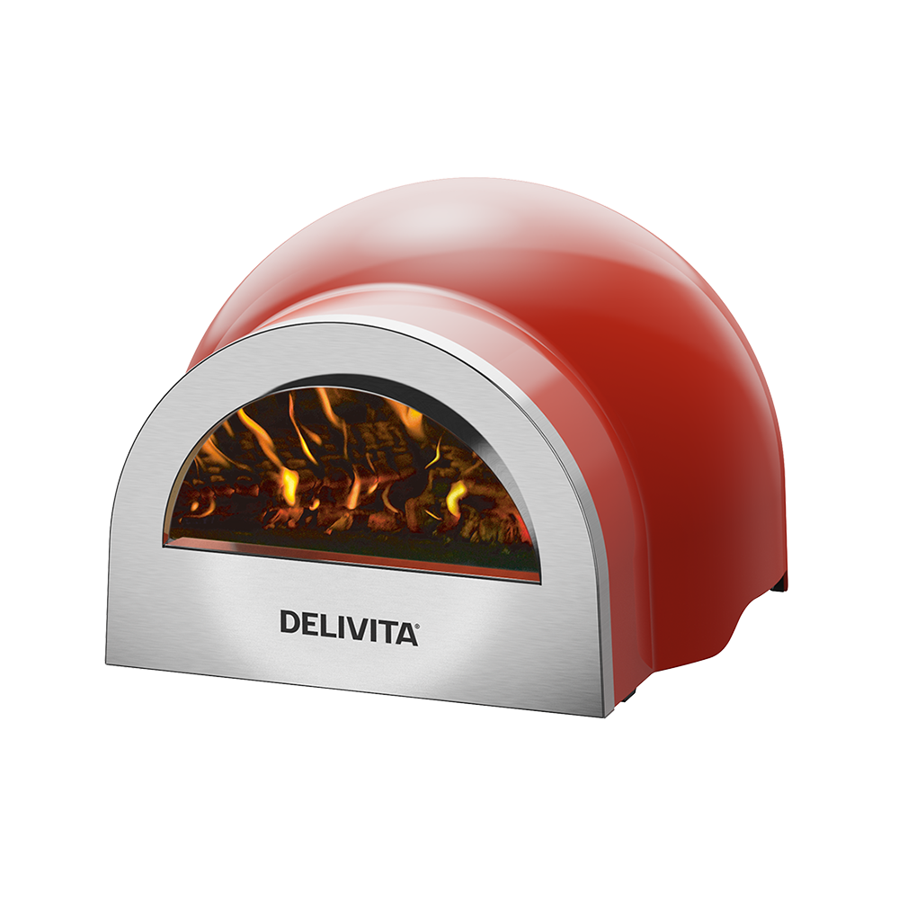 Delivita Origin Wood-Fired Pizza Oven - Chilli Red