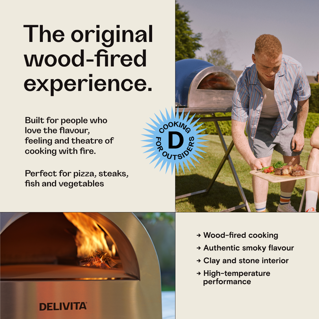 Delivita Origin Wood-Fired Pizza Oven - Hale Grey