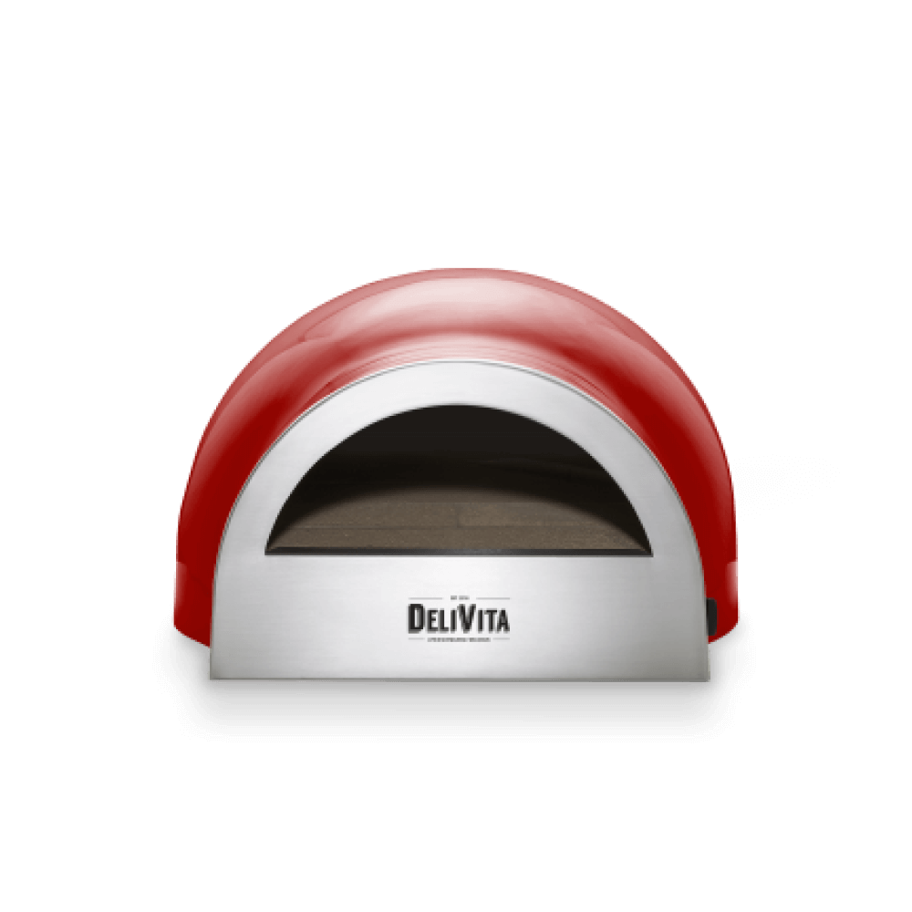DeliVita Eco-Gas Oven - Chilli Red - front