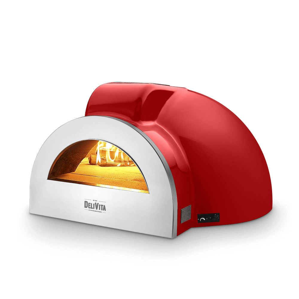 Delivita Chef+ Pizza Oven - Chilli Red