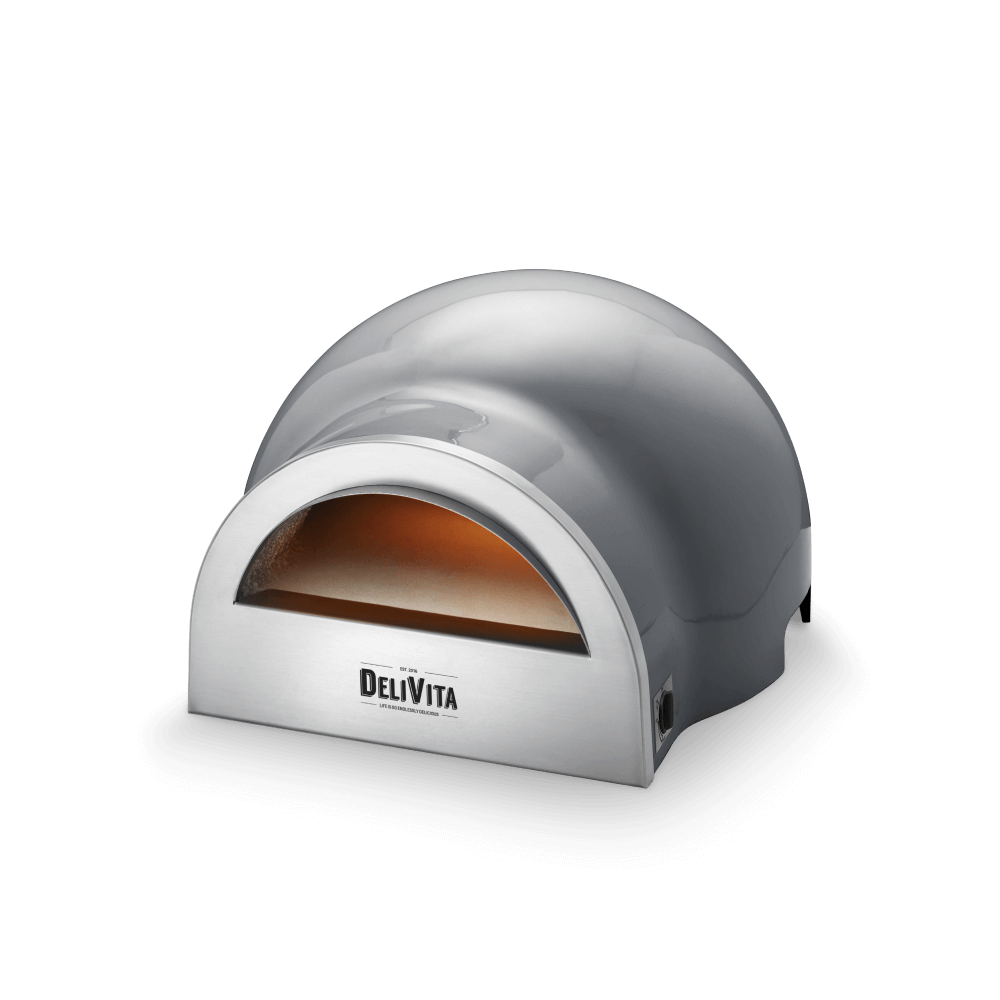 Delivita Dual Fuel Gas Pizza Oven - Hale Grey