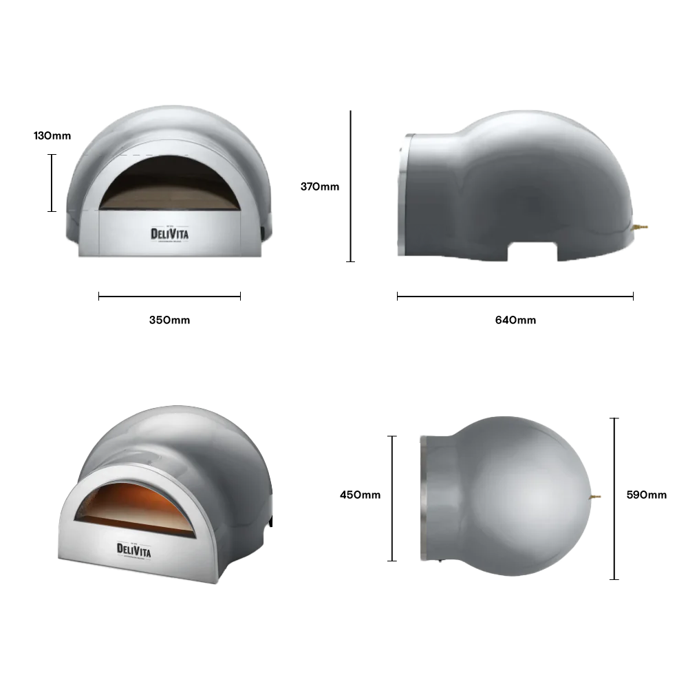 Delivita Wood-Fired Pizza Oven - Hale Grey