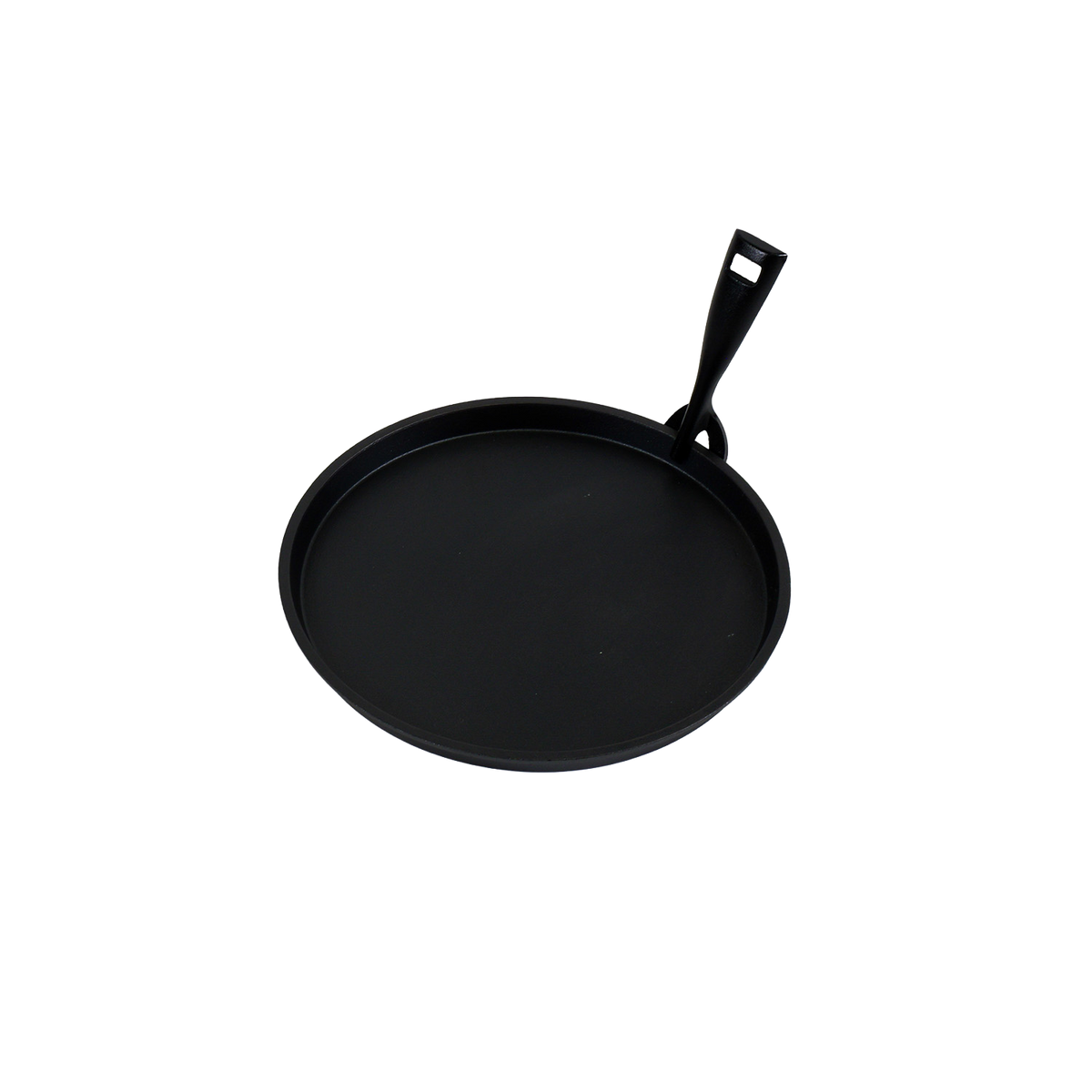 Round Cast Iron Sizzler with Wooden Serving Board - 26cm