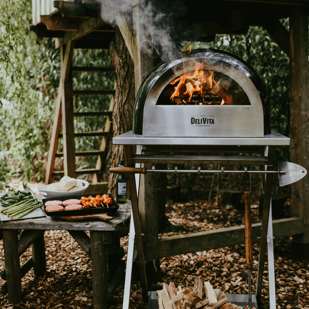 DeliVita Wood-Fired Oven - Very Black - Lifestyle image 1