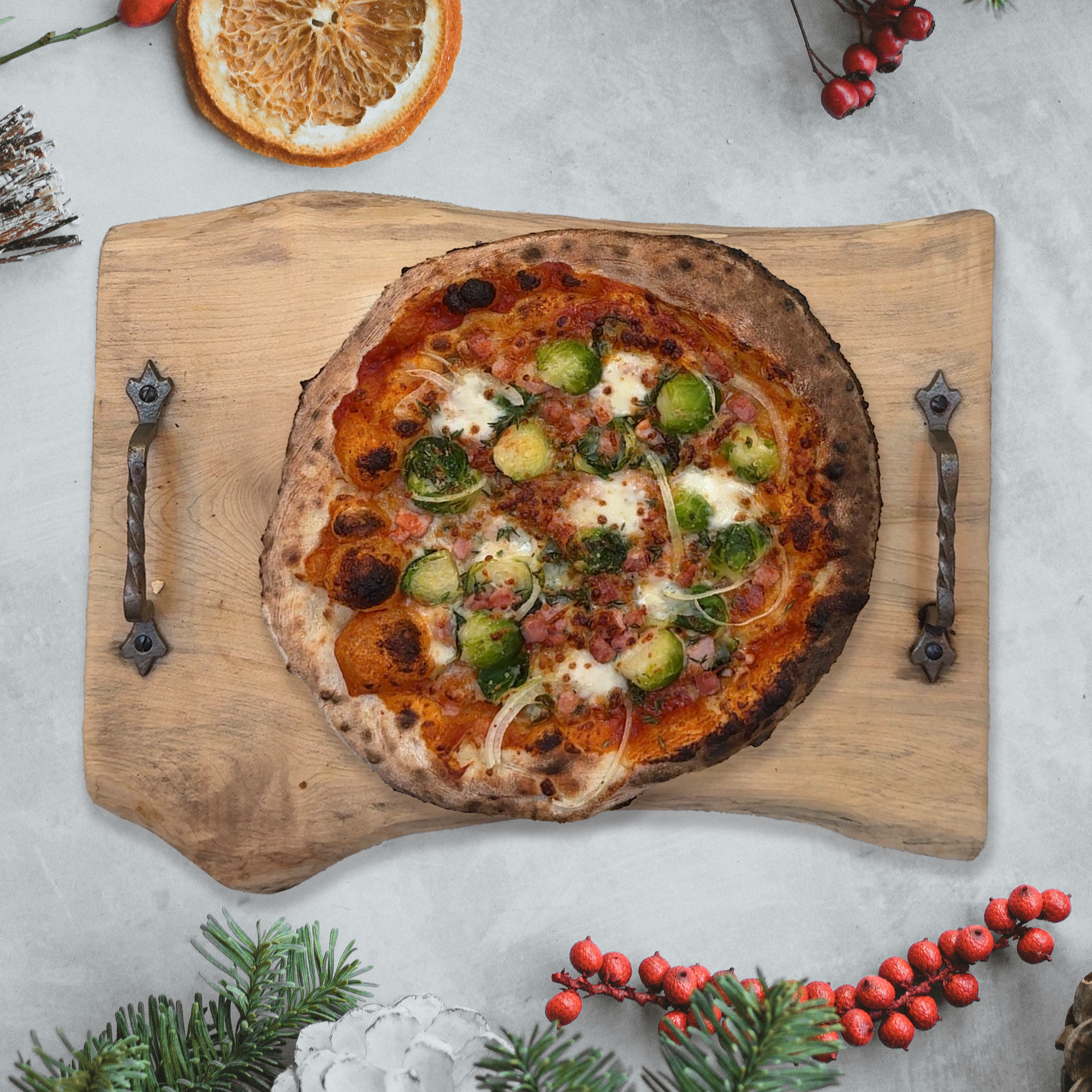 Brussels Sprout & Bacon Pizza