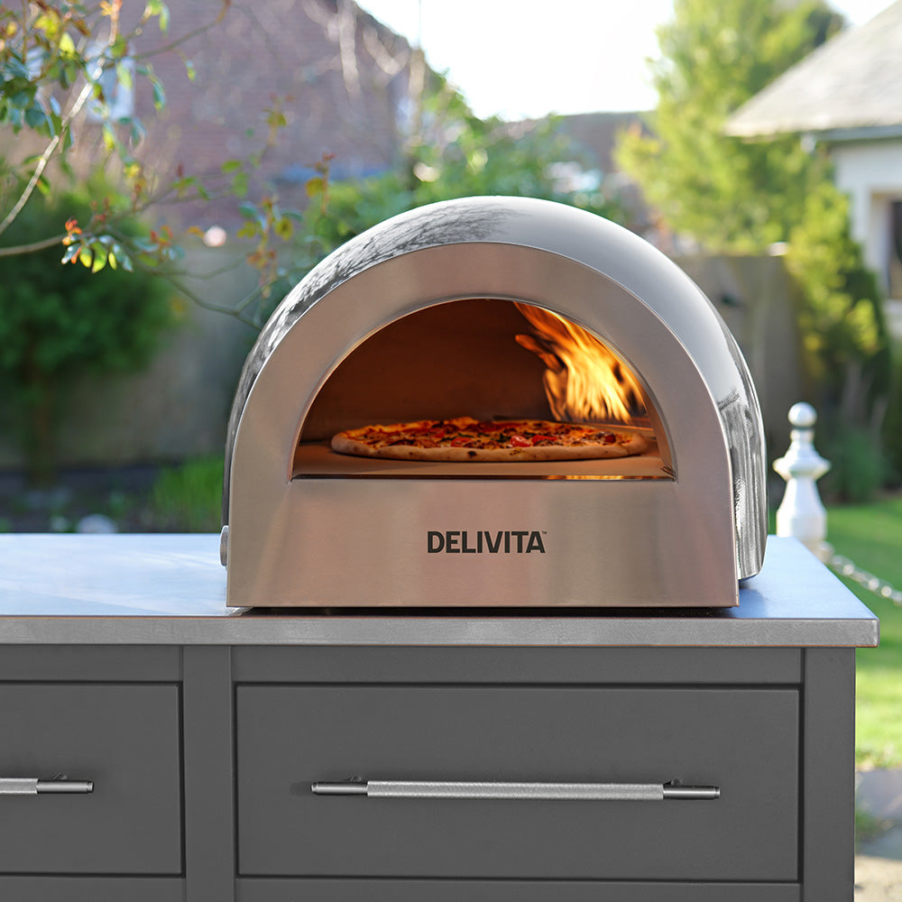 Delivita Flow Dual Fuel Pizza Oven - Hale Grey