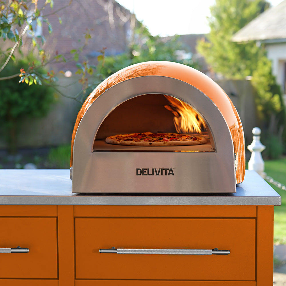 Delivita Flow Dual Fuel Pizza Oven - Orange Blaze