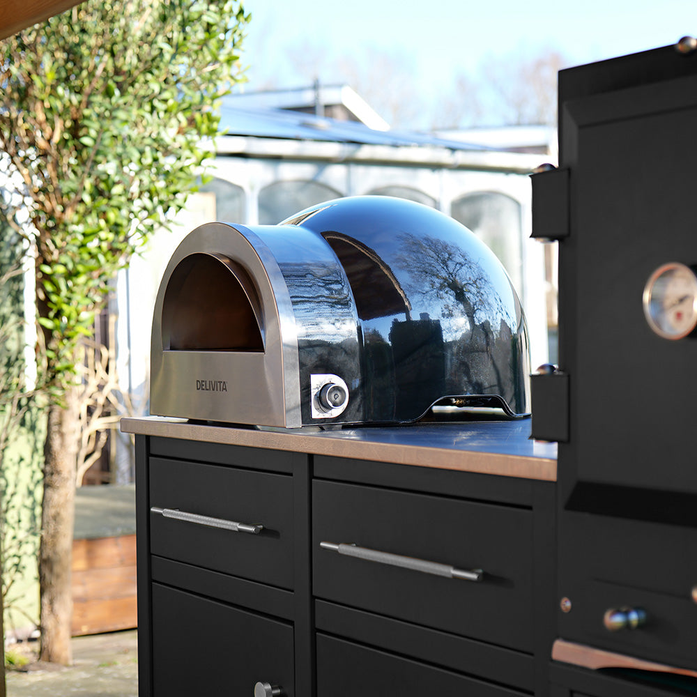Delivita Flow Dual Fuel Pizza Oven - Very Black