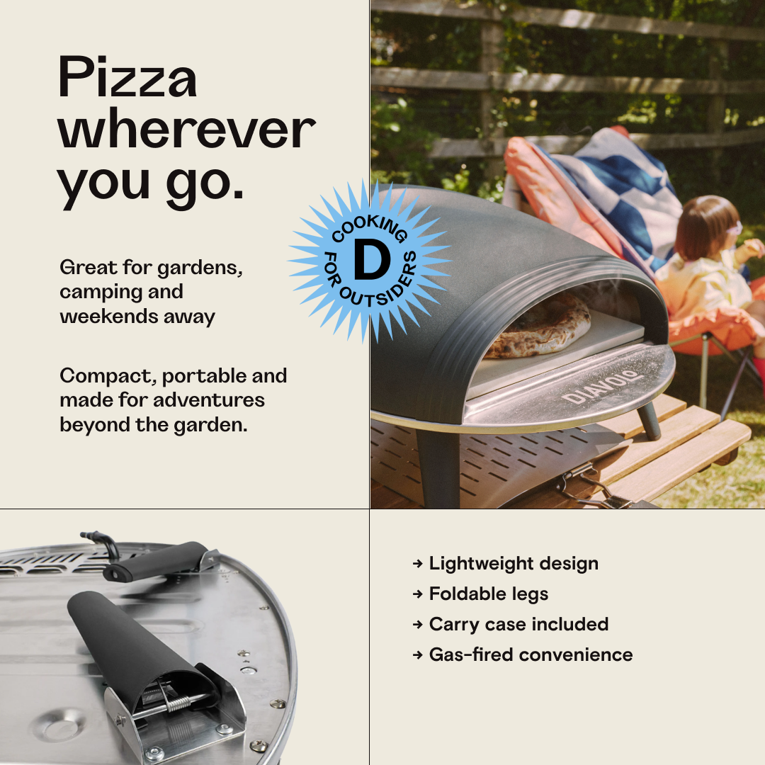 Delivita New Diavolo Gas-Fired Pizza Oven - Red