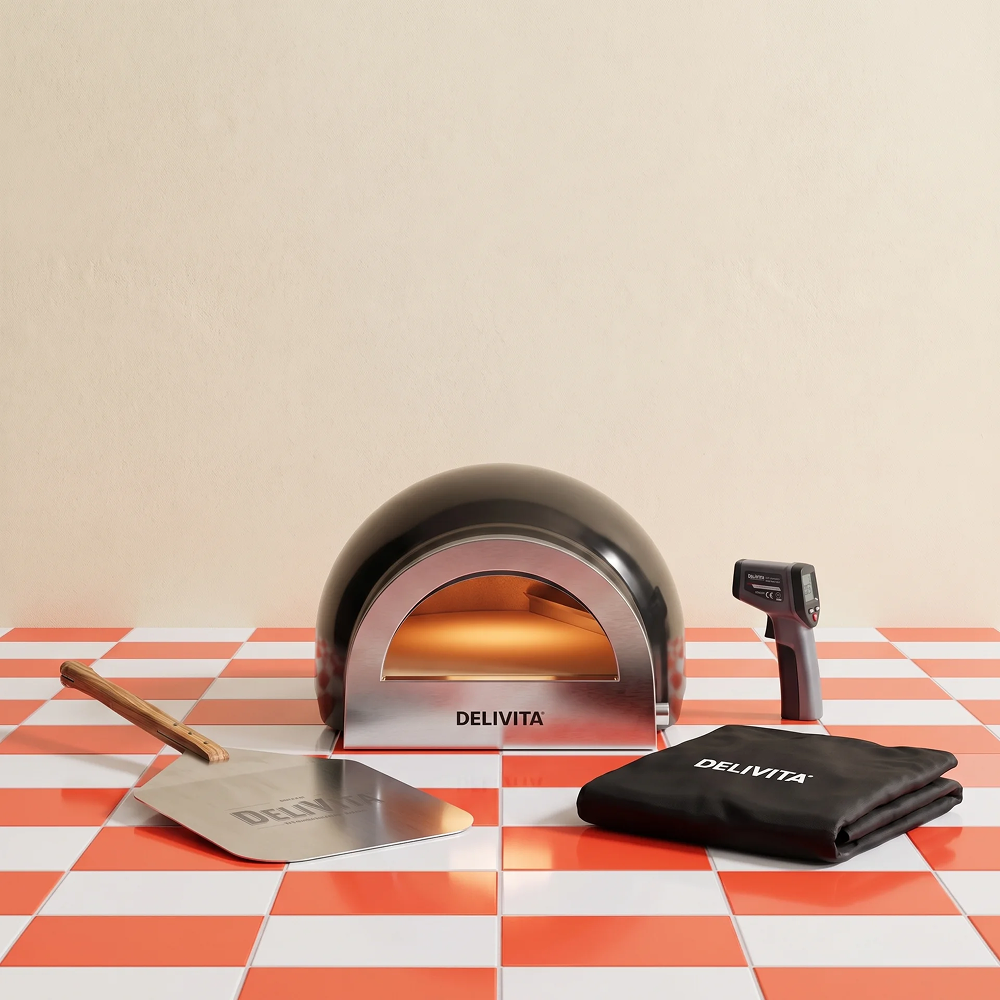 Delivita Flow Dual Fuel Pizza Oven - Very Black
