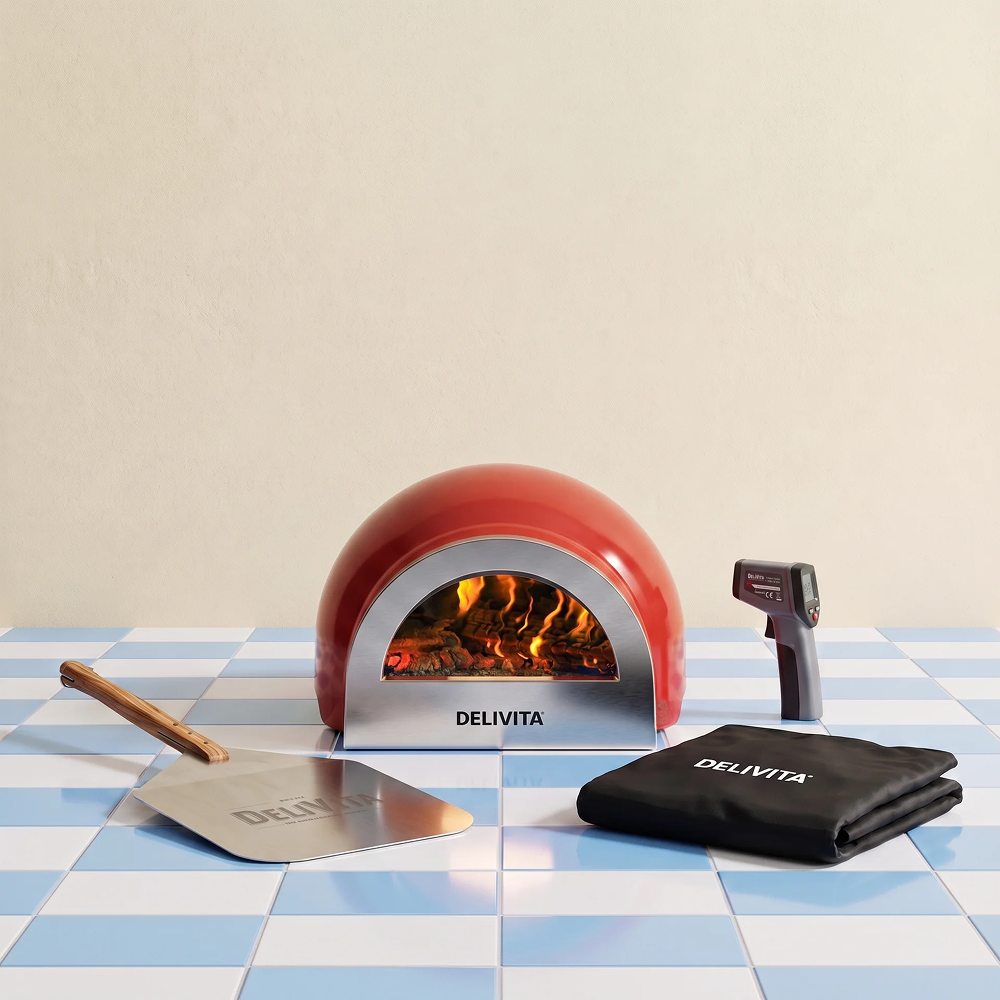 Delivita Origin Wood-Fired Pizza Oven - Chilli Red
