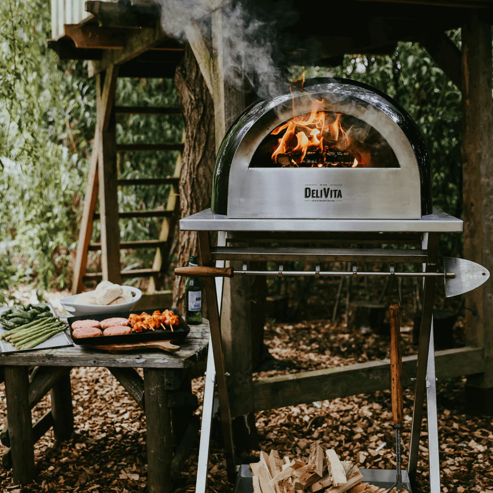 Delivita Wood-Fired Pizza Oven - Emerald Green