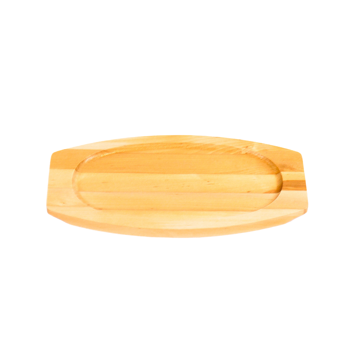 Cast Iron Sizzler with Wooden Serving Board - 24 x 13cm