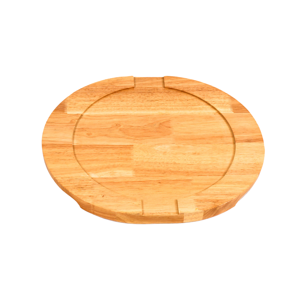 Round Cast Iron Sizzler with Wooden Serving Board - 30cm