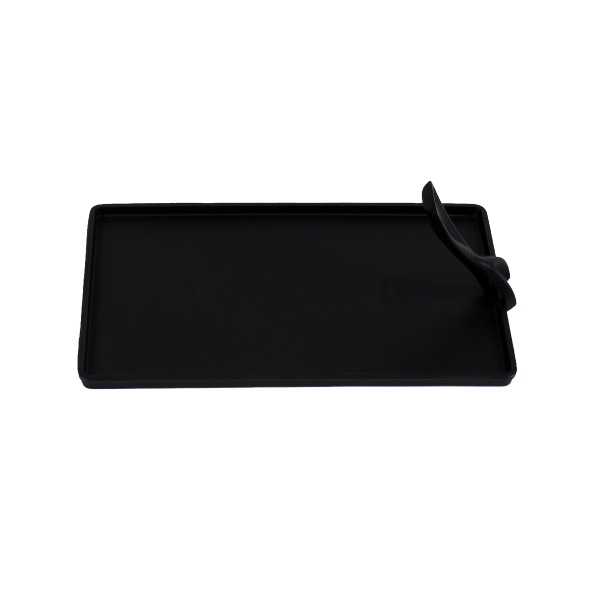 Rectangular Cast Iron Sizzler with Wooden Serving Board - 38 x 28cm